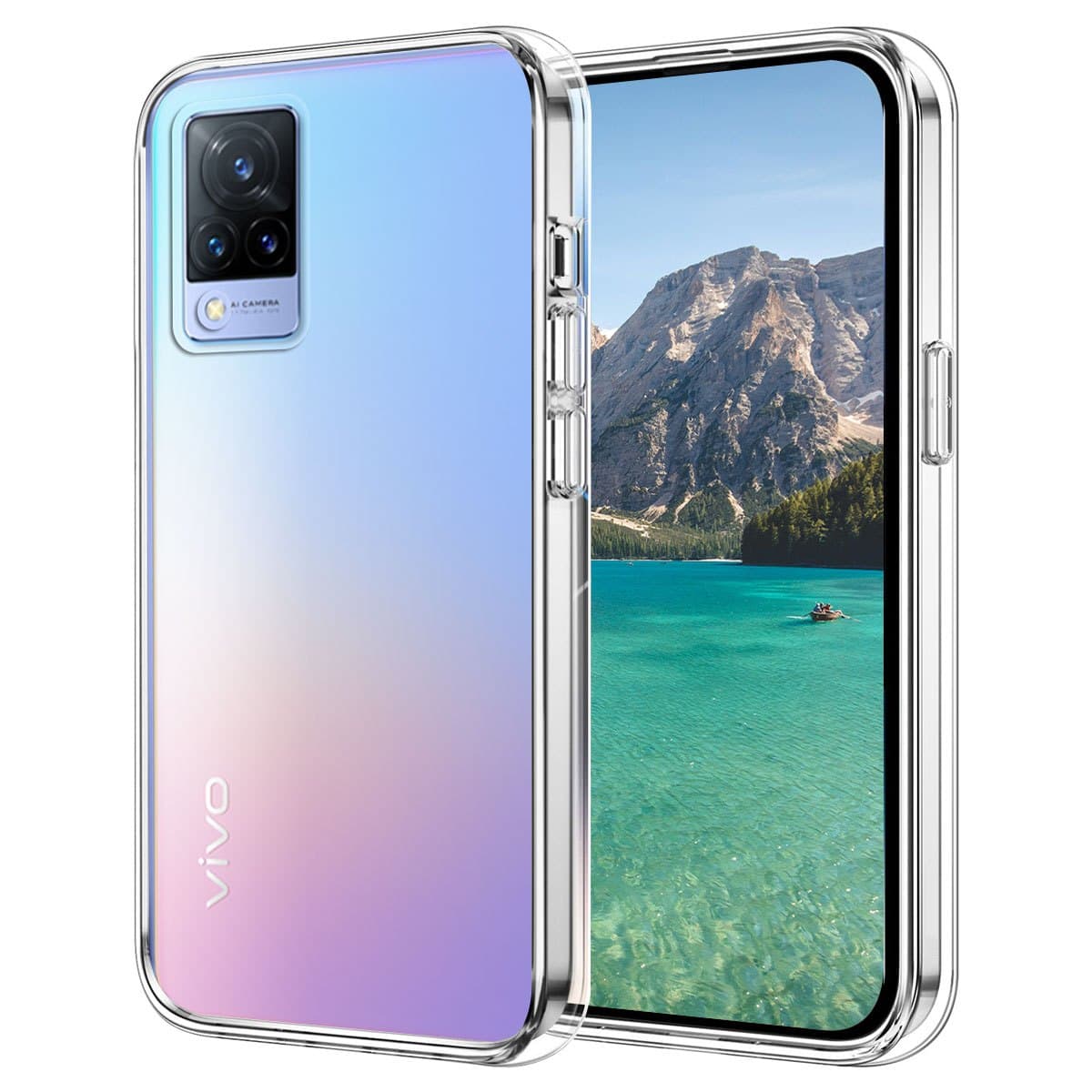 TEMU Phone Case: Case For Vivo V21 4g/ 5g Clear Shockproof Phone Bumper Cover Anti-scratch Transparent
