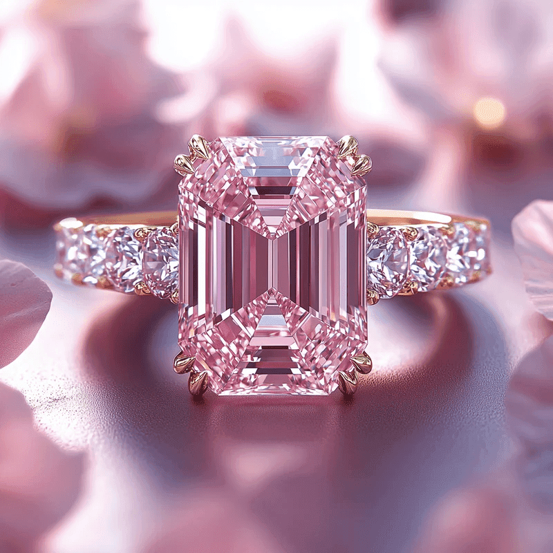 TEMU A Women's Engagement Ring Featuring Plating And Pink Cubic Zirconia, Perfect For And Anniversaries, With , Making It An Option For Proposals, Valentine's Day, And Weddings.