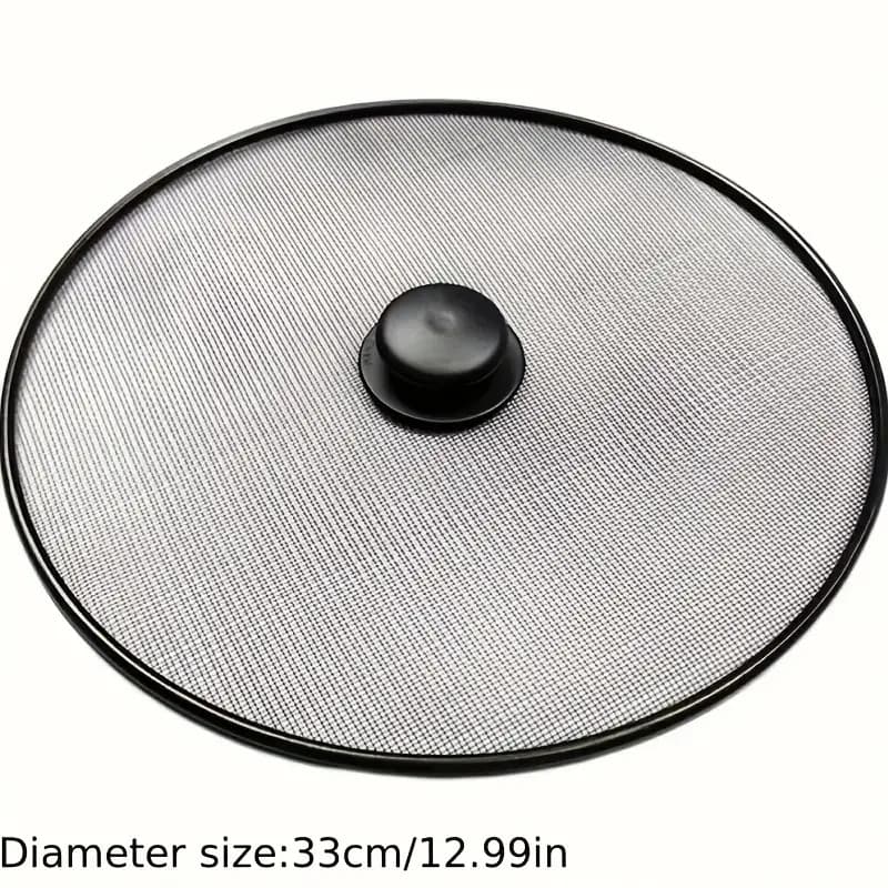 TEMU Splatter Cover - Heat-resistant Mesh Cover Suitable For 8-12 Inch Pots, Prevents Splattering And Smoke, , Ideal For Healthy Cooking, A Kitchen Essential | Durable Mesh Cover