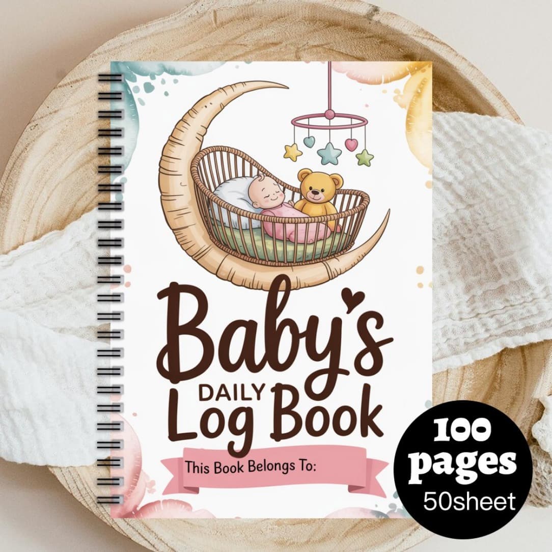 TEMU Year Notebook - Tracking And Monitoring Your Son Or Feeding, Sleeping, Diaper , And Growth Milestones. Suitable As A Gift For New Parents, Grandparents, Welcome Parties For And Daughters