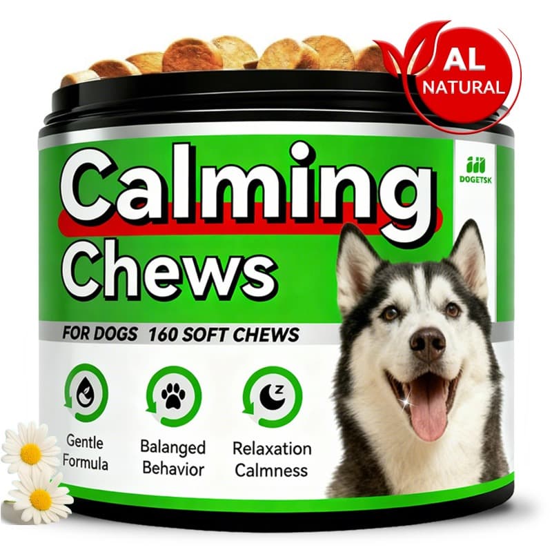 TEMU Dog Calming Chews - Help , Premium , Easy To , Pet Supplies, Dog Supplement, 160 Tablets, Flavor, Treat, Dog Training, Relaxation, Suitable For All Breeds.