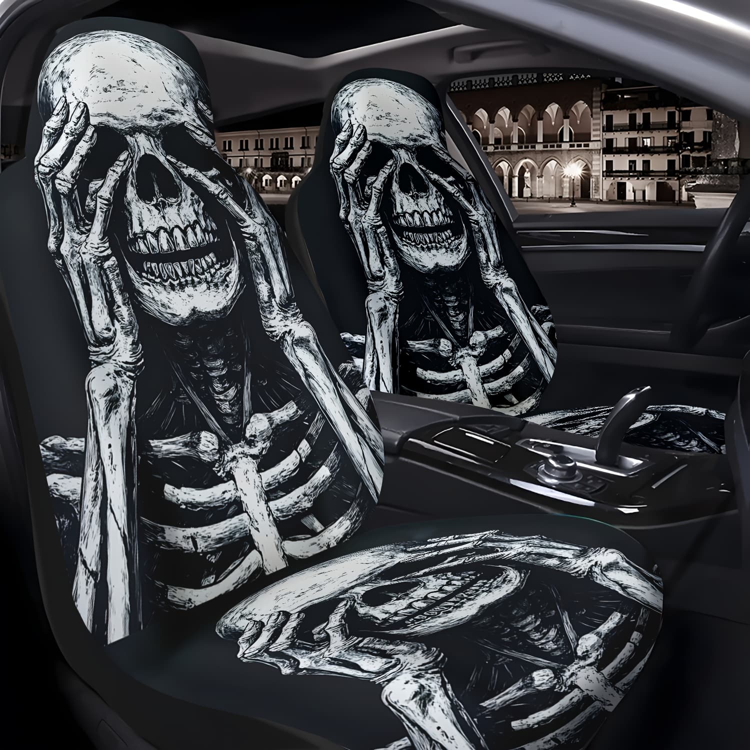 TEMU Set Of 2 Pattern Car Seat Covers, Comfortable And Breathable, And Clean, Suitable For Most Front Seats Of