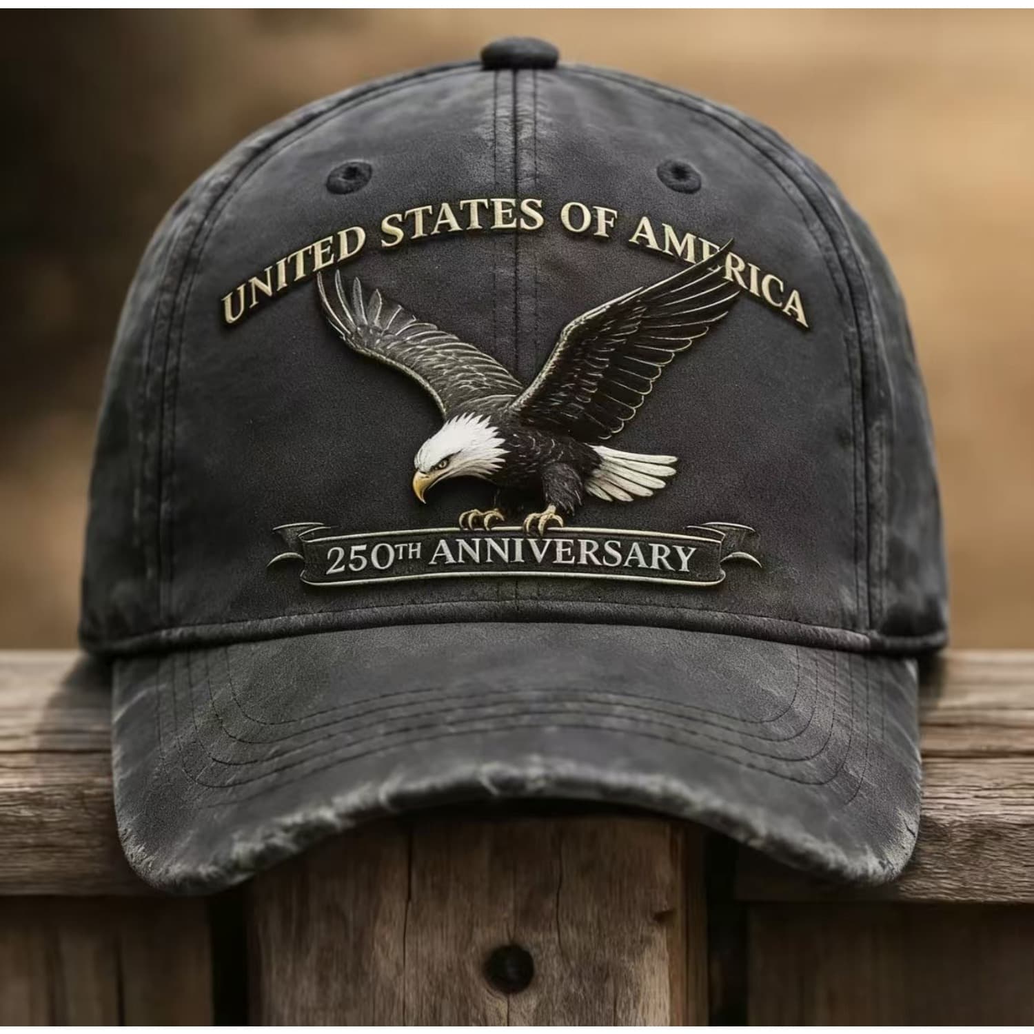TEMU American Outdoor Eagle Baseball | 250th Anniversary Distressed Sun Hat