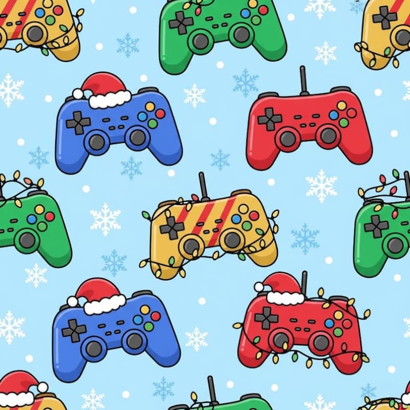 TEMU Large Size 58*23inch Gift Wrapping Paper Handmade Video Game Christmas Wrapping Paper: Design Seasonal Decor, Festive Design, Pattern, Smooth Texture, Durable Material, Decorative Wrap, Holiday
