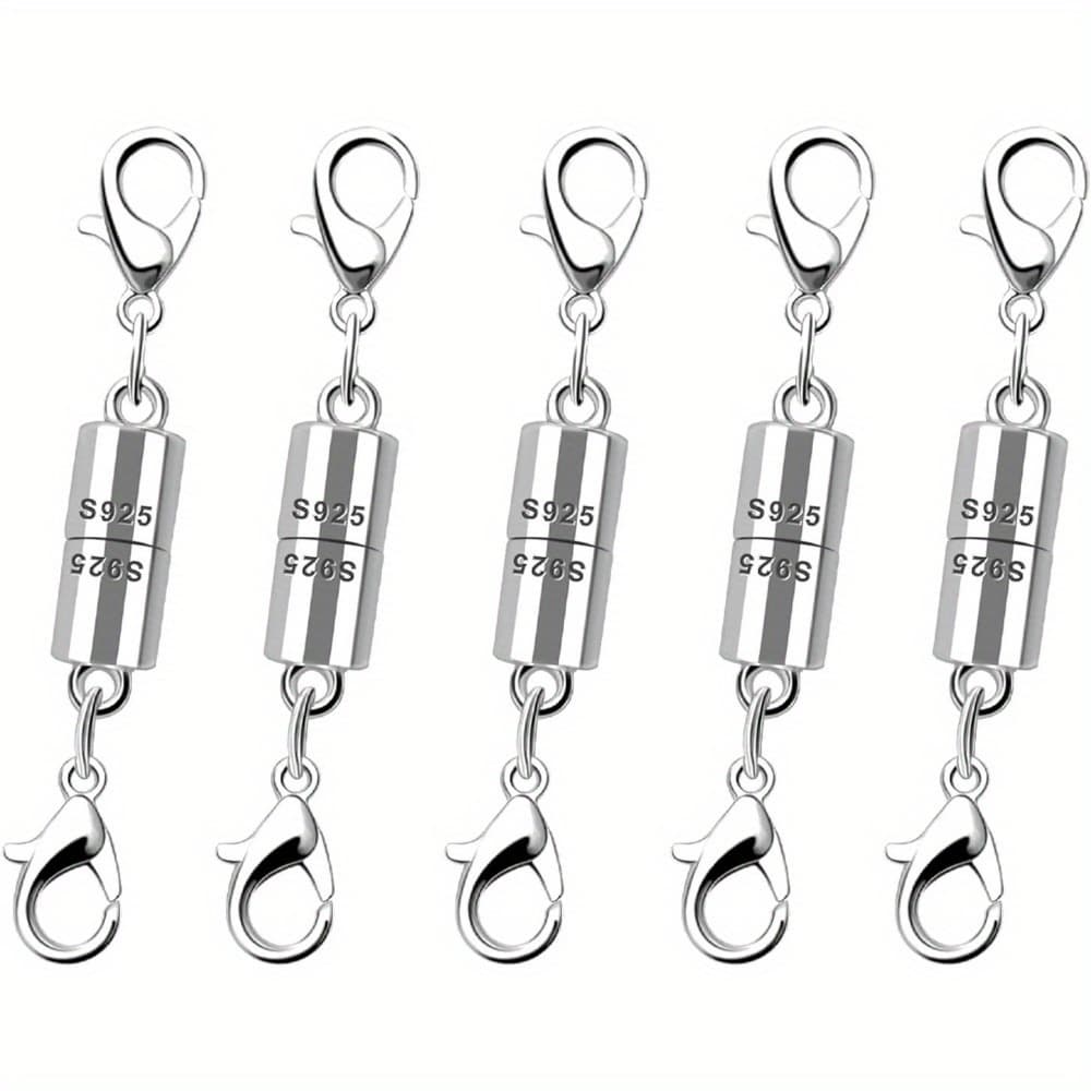 TEMU Magnetic Clasps And Closures For Necklaces Made Of 925 Silver, Including Jewelry Clasps And Magnet Closures Suitable For Necklaces And Bracelets