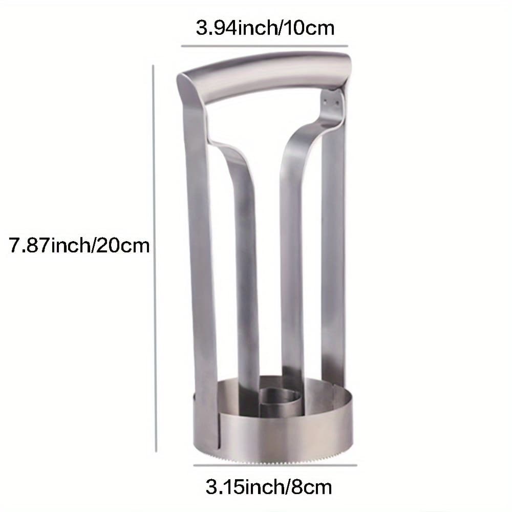 TEMU 1pc Stainless Steel Pineapple Corer, Pineapple Slicer, And Peeler For Home, Restaurant, And Kitchen Use, Measures 7.87" × 3.94" × 3.94