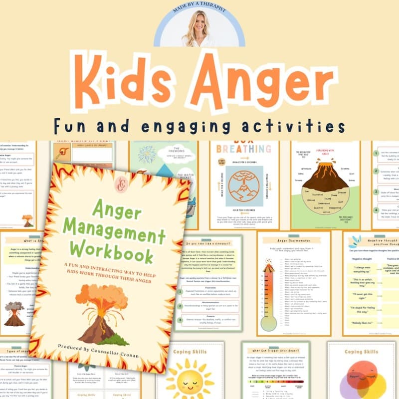 TEMU The Anger Cycle Workbook, Anger Journal, Anger Iceberg, , Relax Office Decor, Social Emotional Learning, Counselling