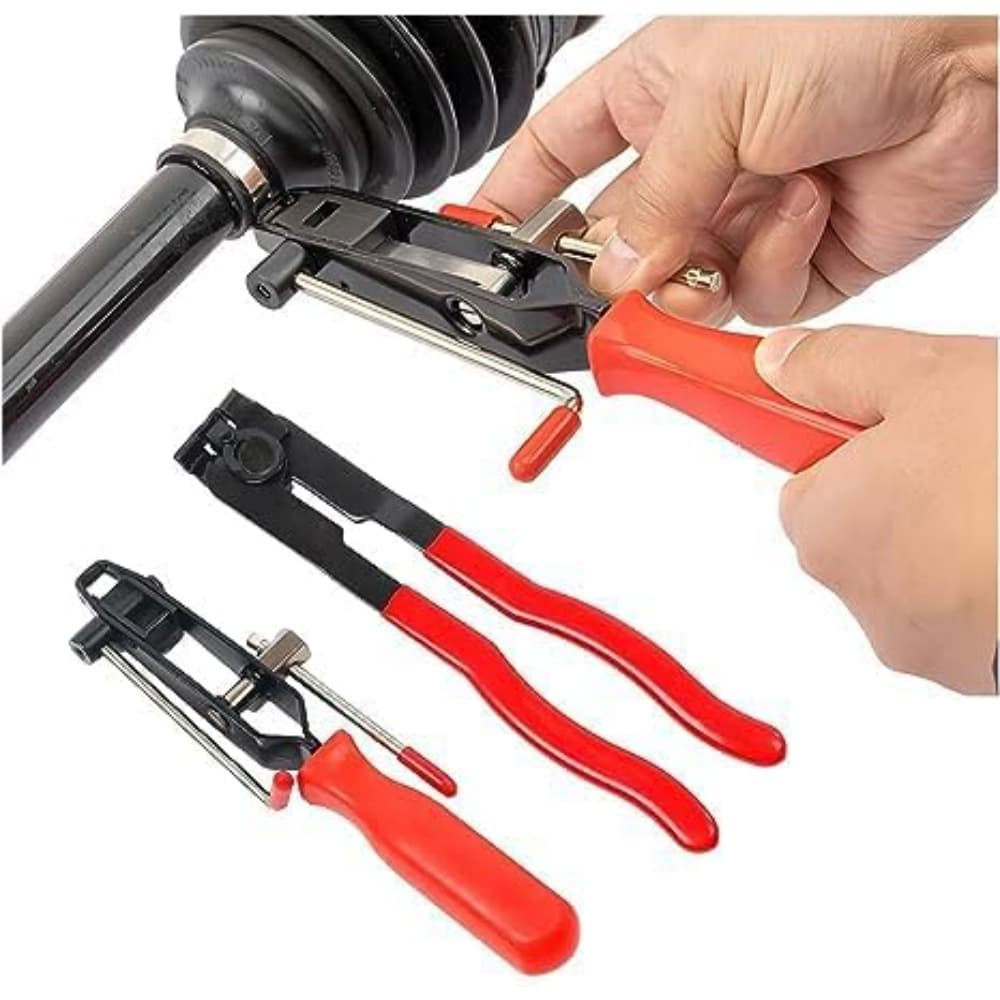TEMU Heavy-duty Cv Boot Clamp Pliers & Ear Banding Tool Kit - Automotive Hose Crimping And Removal For Cars, , Utvs