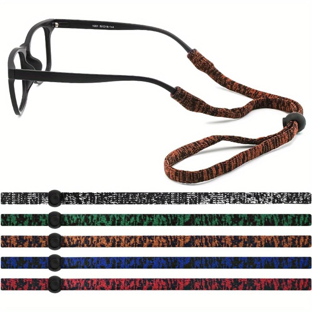 TEMU 5pcs Unisex Glasses Straps, Eyeglasses Straps, Glasses Chain, Eyeglasses Cord, Straps, Adjustable Non-slip Eyewear Retainer For Running Reading Sports Outdoor