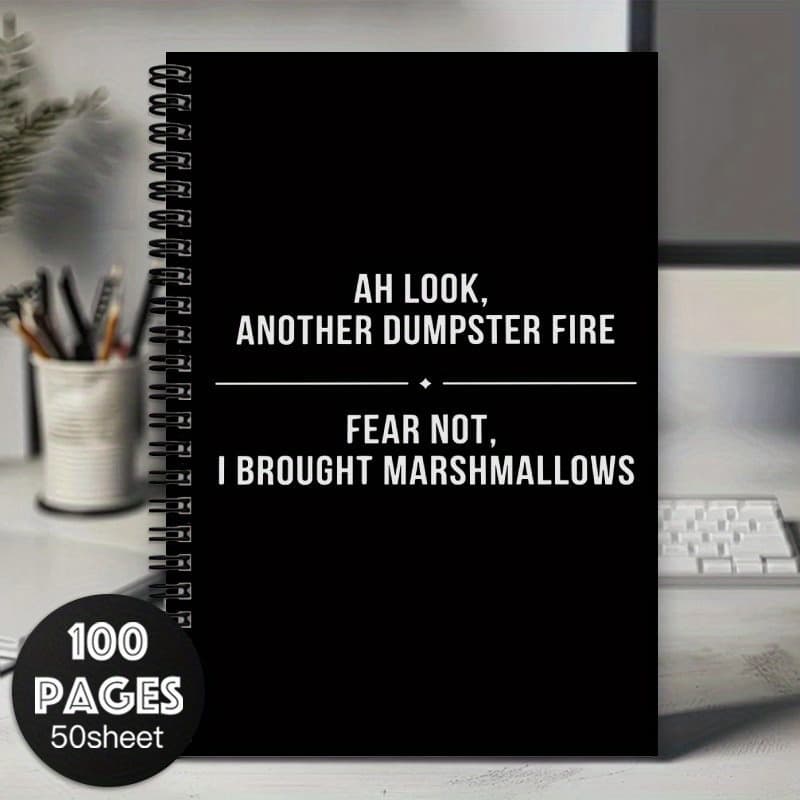 TEMU 1 "" Spiral Notebook - Humorous Coworker Journal, White Elephant Gift, Gift | Ideal For Office And Holiday Gifts | Durable Paper, Suitable For All
