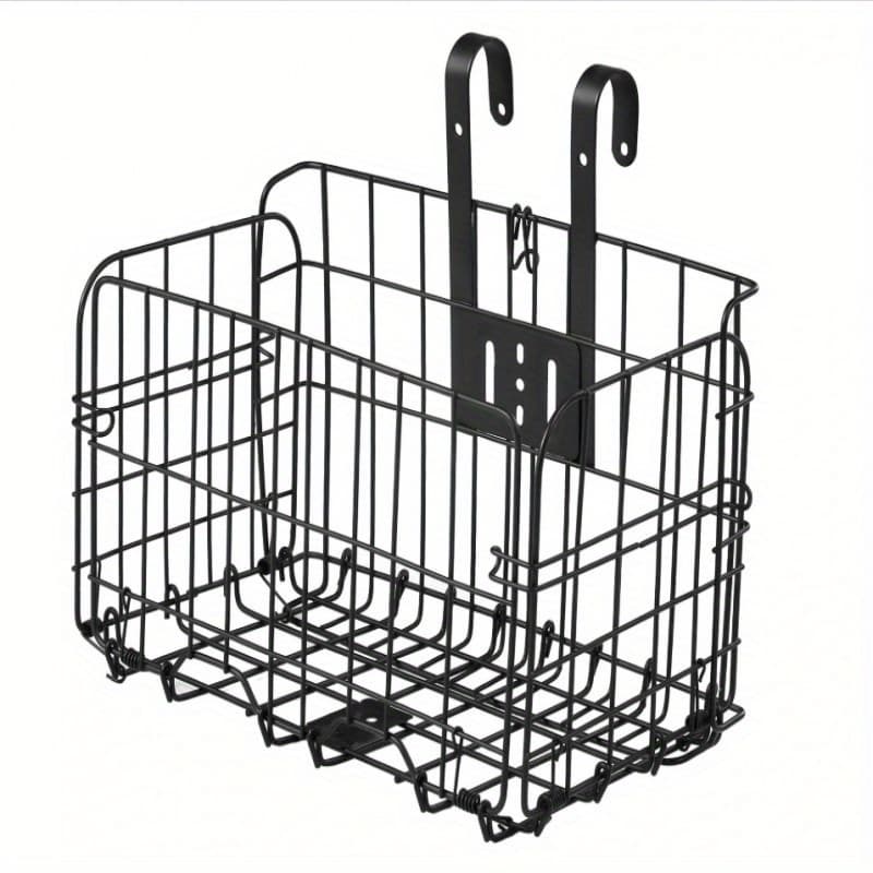 TEMU 1pc Bicycle Front Folding Basket Easy To Installation Bicycle Storage Basket Suitable For Most Type Of Bikes
