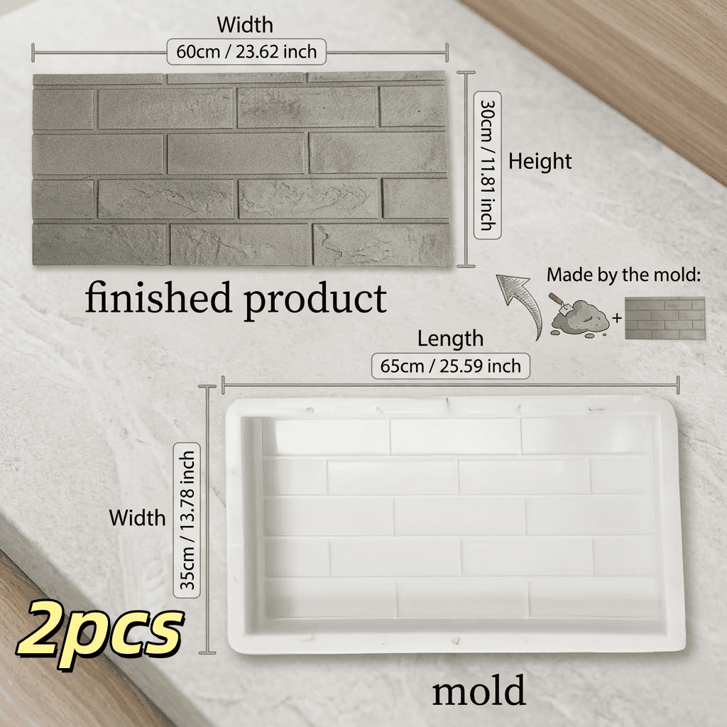 TEMU Plastic Concrete Molds 23.62in * 1.8in For Outdoor Landscape, Courtyard Path Garden Pathway, Terrace Connection, Lawn Walkway, Stepping Stone Construction