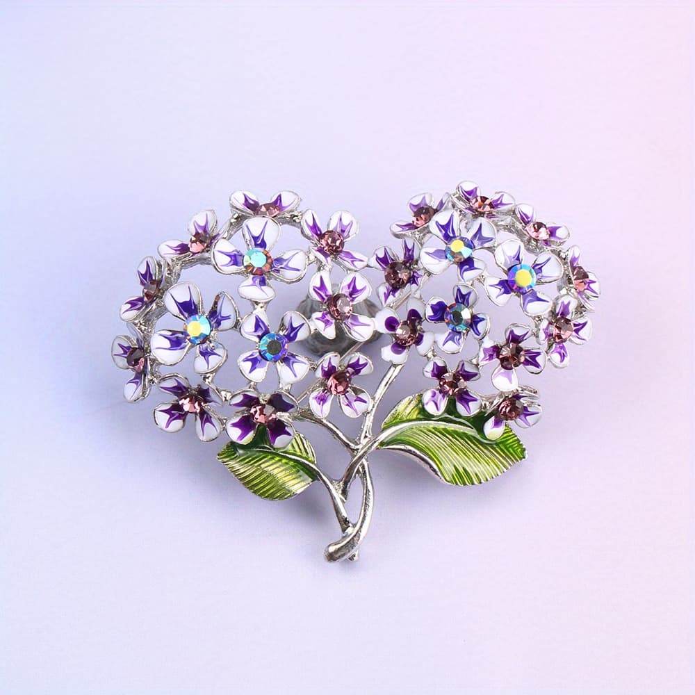 TEMU 1pc Delicate Flower Brooch Popular Temperament Women's Dress Party Additions Jewelry Gift Pines