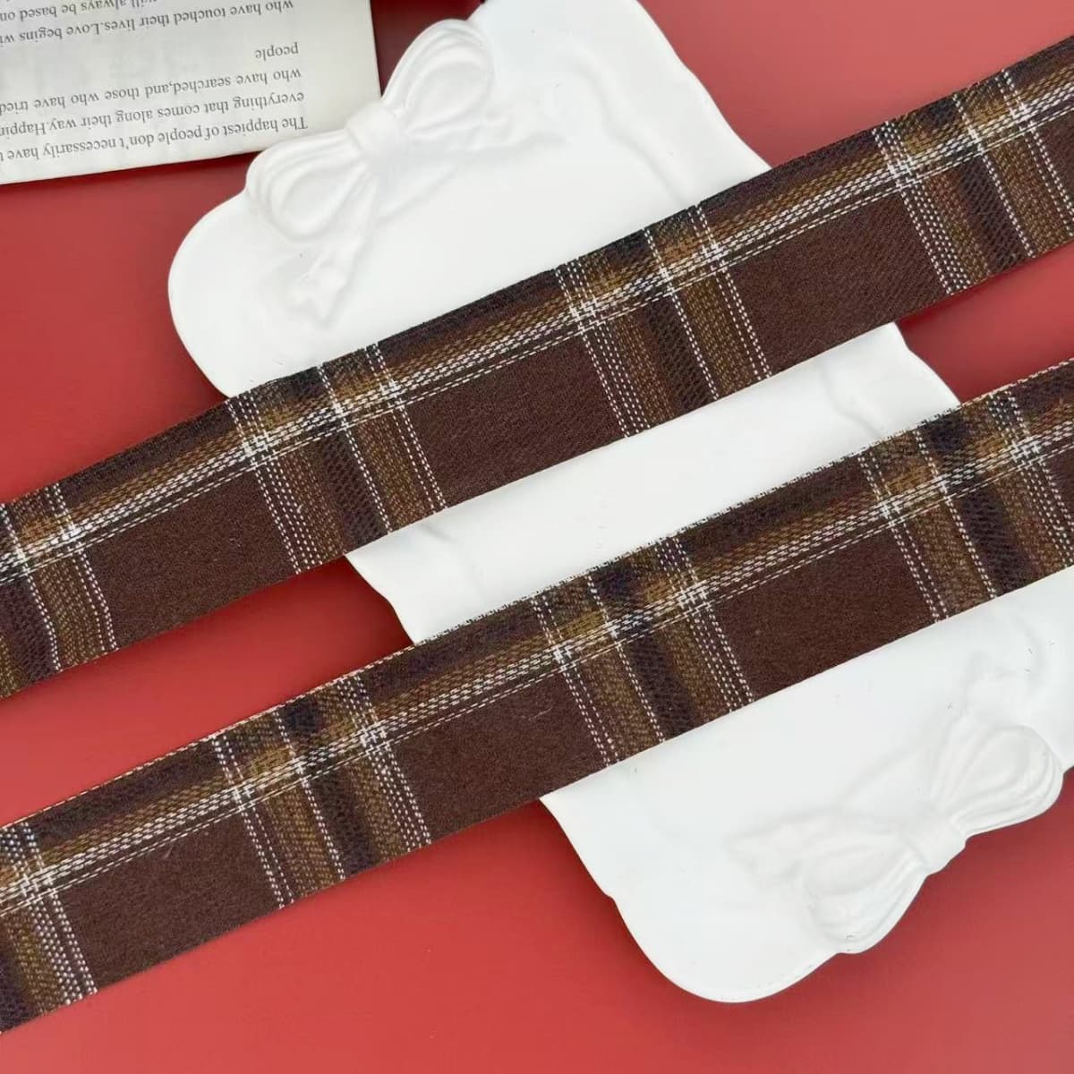 TEMU 5 Yards Of 1.5in Wide Retro Plaid Fabric Ribbon - Soft Multicolor Plaid Bow-making Supply Suitable For Diy Crafts, Hair Accessories, Gift Wrapping, Christmas Decorations, Clothing & Sewing