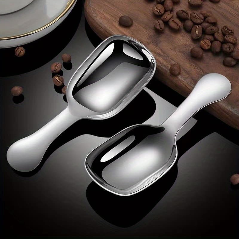 TEMU 2pcs Premium Short - Handle 304 Stainless Steel Measuring Spoon Set - Perfect For Coffee, Tea (), With Deepened Design For Precise - Multipurpose Small Spoon