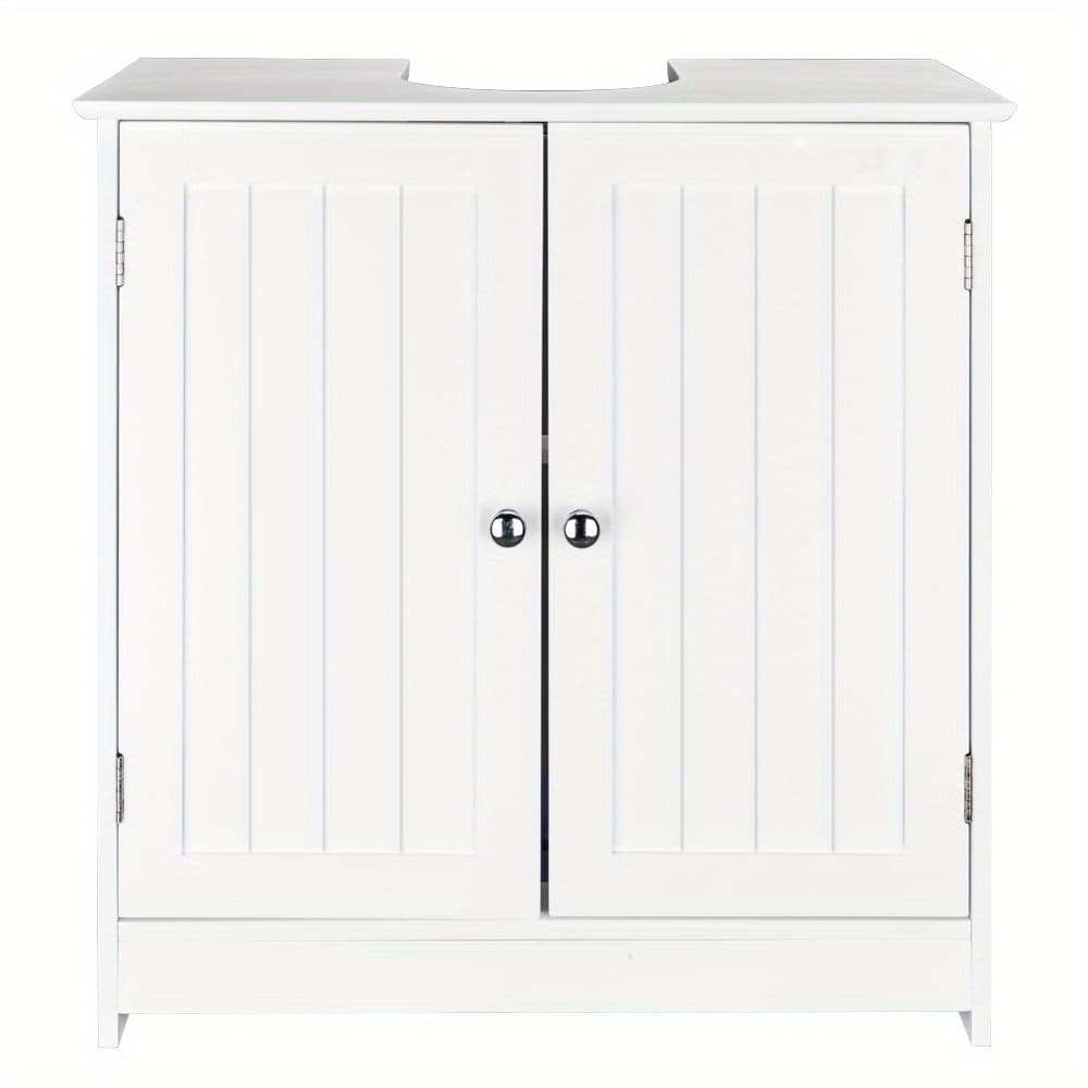 TEMU Under Sink Bathroom Cabinet With 2 Doors And Shelf, Pedestal Sink Bathroom Vanity Furniture, White