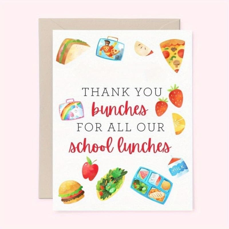 TEMU Teacher Appreciation Day Card, Card, Lunch Person Card, Thank You For Our Lunch 0tlcc10b
