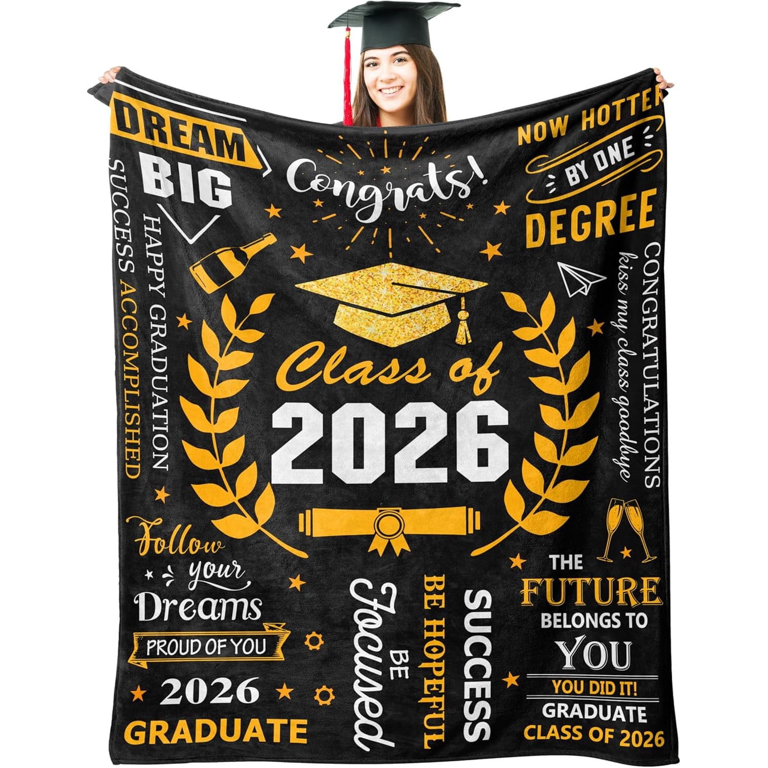 TEMU Graduation Gifts Blanket, 2026 Graduation Gifts For Her Him, High School/college/ Degree Graduate Gifts, Class Of 2026 Graduate Gifts Ideas