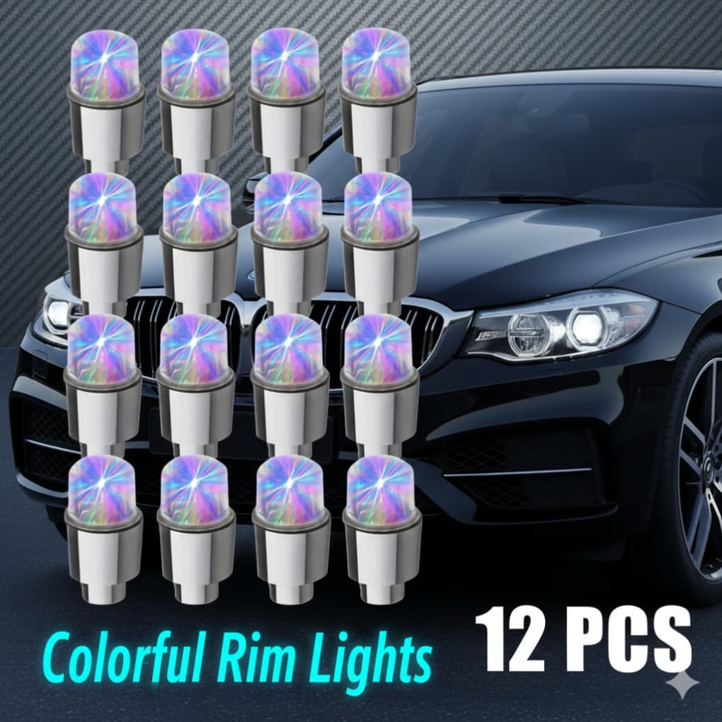 TEMU 12pcs Colorful Wheel Car Tire Valve Core