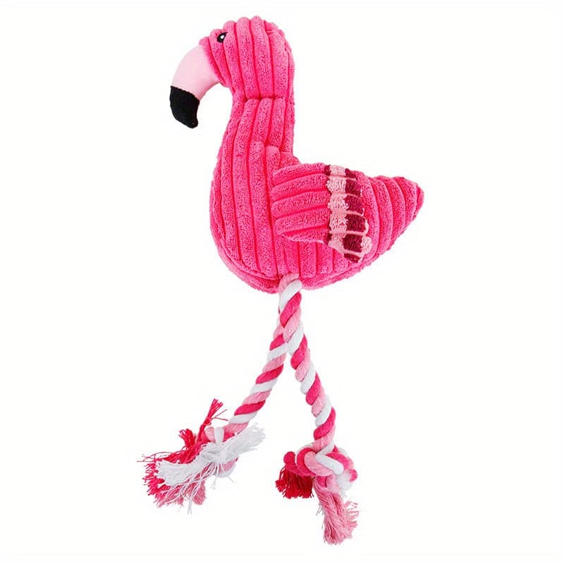 TEMU Plush Squeaky Dog Toys - Colorful Design With Durable Rope Chew Toys For Small, Medium, Large Dogs, Teeth Cleaning & Indoor Play, Pet Toys