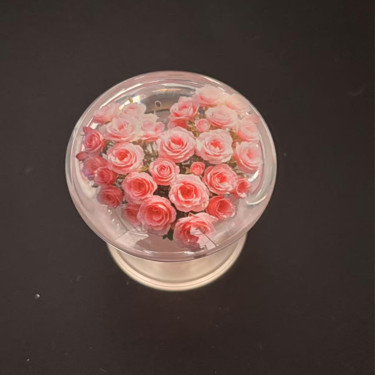 TEMU Stylish And Artistic Pink Floral Resin Door Knobs, Decorative Handles For Cabinets And Wardrobes, Crystal Goal Handles With Embedded Resin Crafts