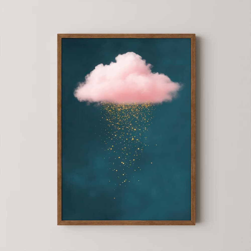 TEMU 1pc Modern Minimalist Abstract Cloud Wall Art Print Suitable For Living Room, Bedroom, Vertical Frame Poster, , / Decor, Housewarming Gift, Art