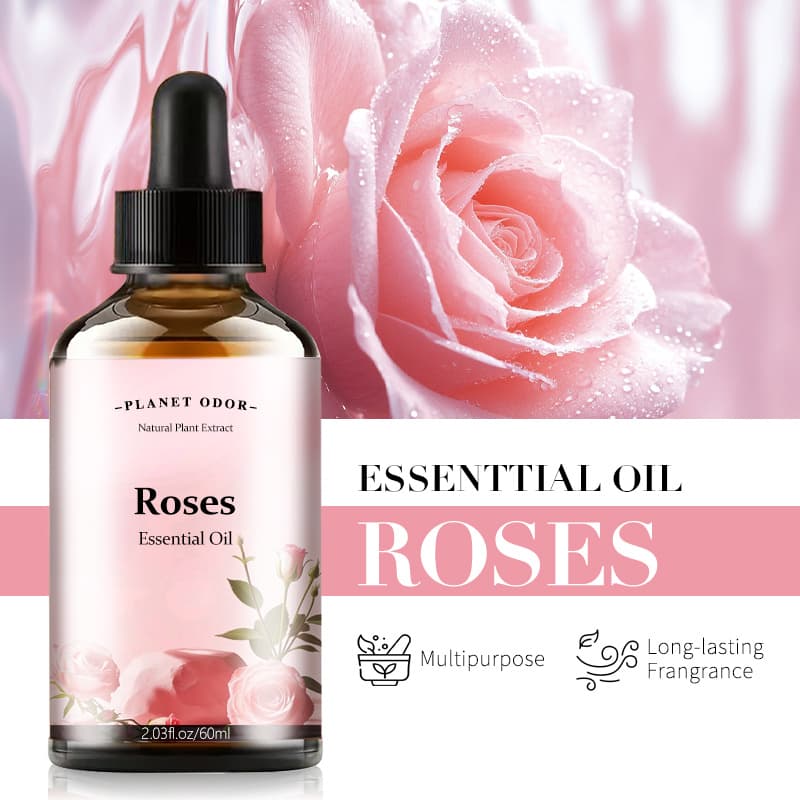TEMU Planet Odor 60ml Rose Essential Oil, Ideal For Humidifiers, Diffusers, Candles, And Stones. It Can Be Utilized In Air Purifiers And Car Diffusers. Perfect For Lovers And Halloween
