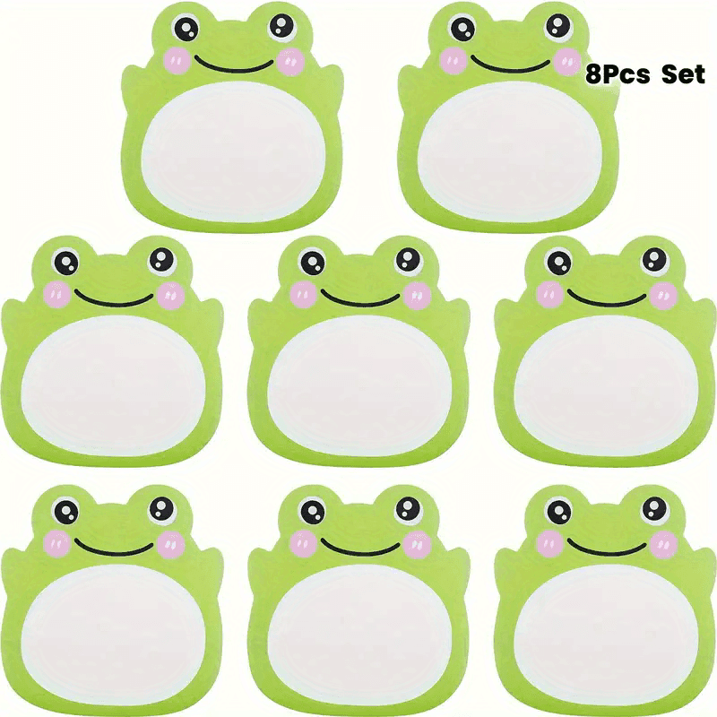 TEMU A Set Of 8 Books, 160 Sheets, Fun Frog Pattern Sticky Notes, Cute Mini Animal Self-adhesive Sticky Notes, For Office, School And Creative Gifts