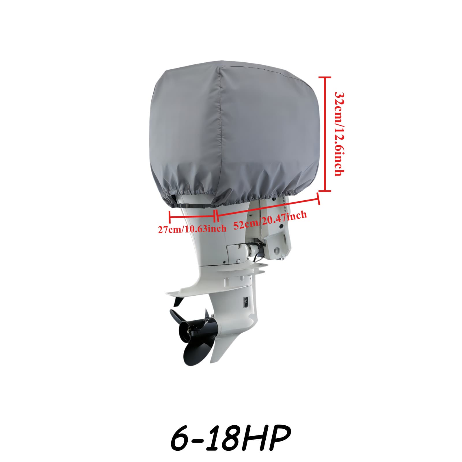 TEMU Outboard Motor Cover-6 Sizes Available, 5 Colours(black/grey/silvery/blue/army Green), Suitable For Outboard Motor, , Motor, 18 Outboard Motor, 80 Outboard Motor(only The Protective Cover)