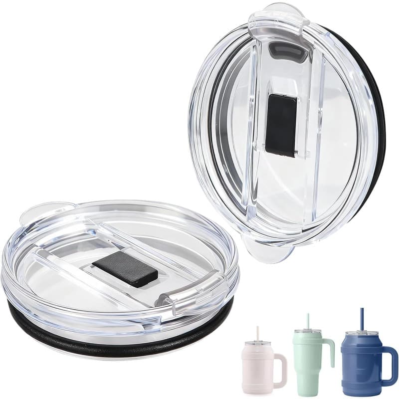 TEMU 2 Pack Replacement Lids Compatible With Fit For 32oz 40oz 50oz Airtight Silicone Ring For Without Splash Lid Design Compatible With Straw