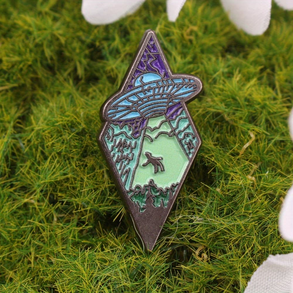 TEMU 1pc Ufo Enamel Badge Bag Clothing Lapel Jewelry