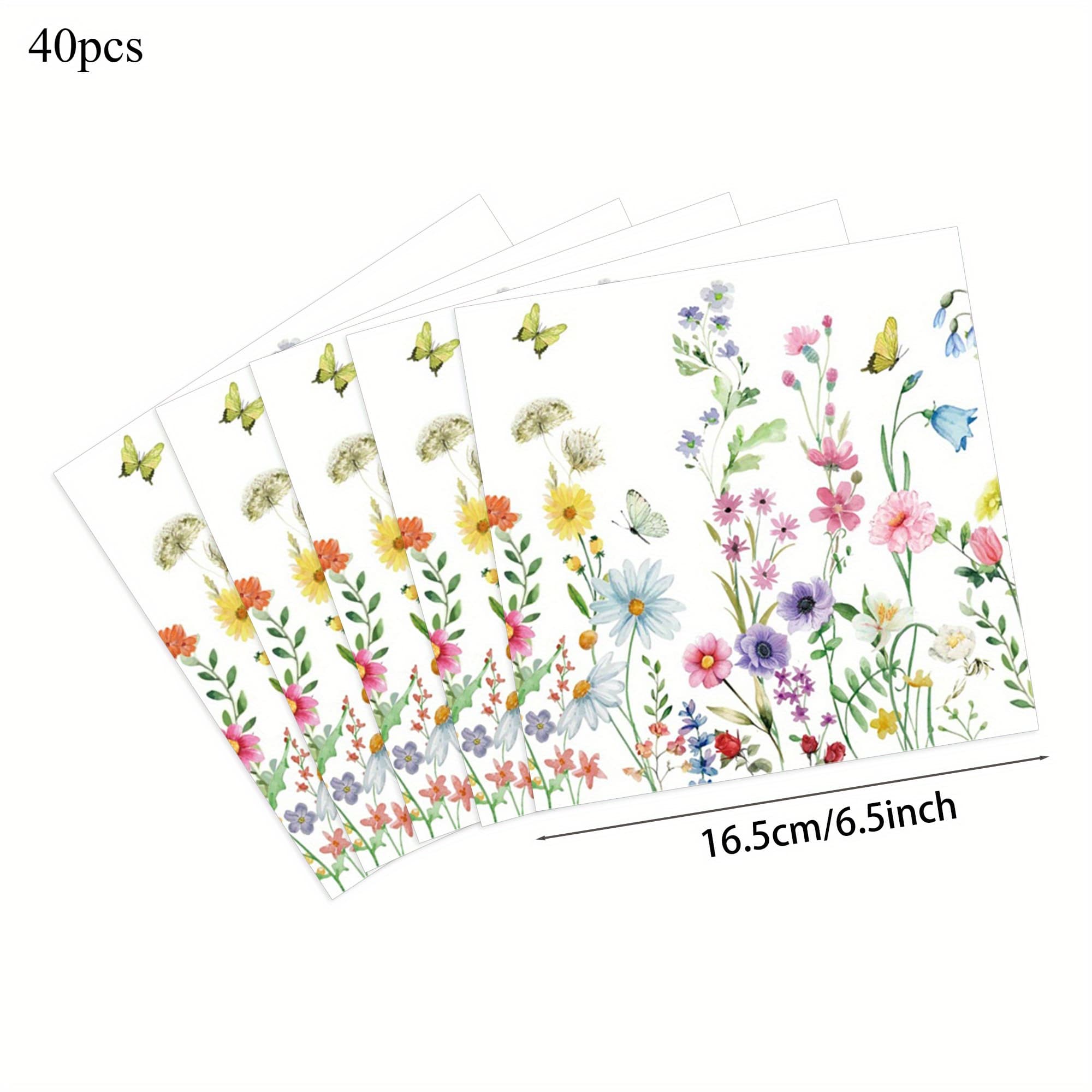 TEMU 40pcs Spring Party Napkins, Disposable Party Serviettes, Ideal For Friend Parties, Restaurant Events, Picnics, Indoor Outdoor Scenes