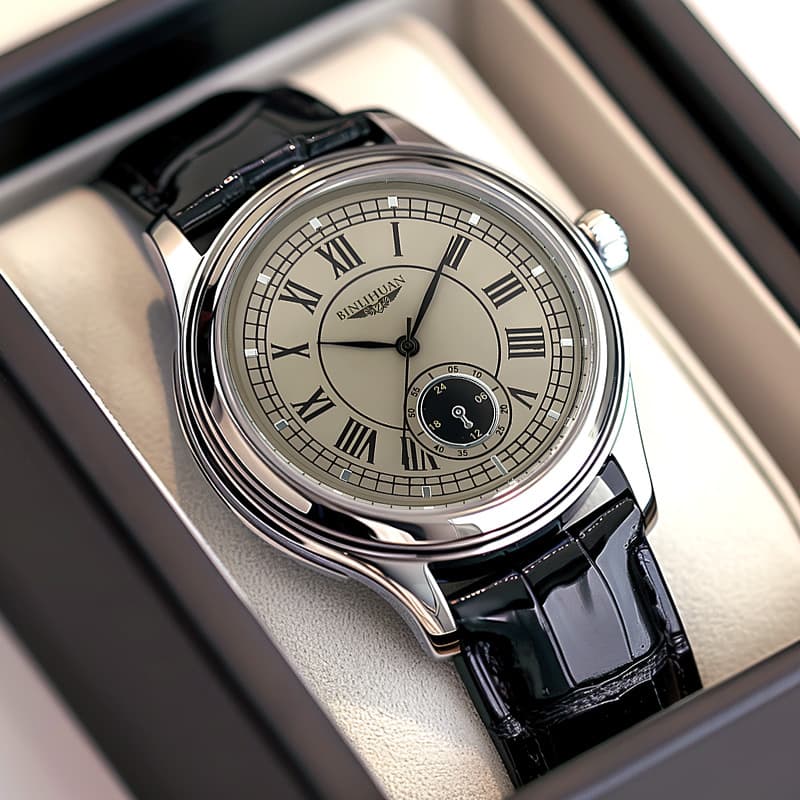 TEMU Premium-quality Men's Watch, Fashionable Casual Business Wristwatch With Pu Leather Strap- Roman Dial- Quartz Movement Watch, Perfect For Or Couples