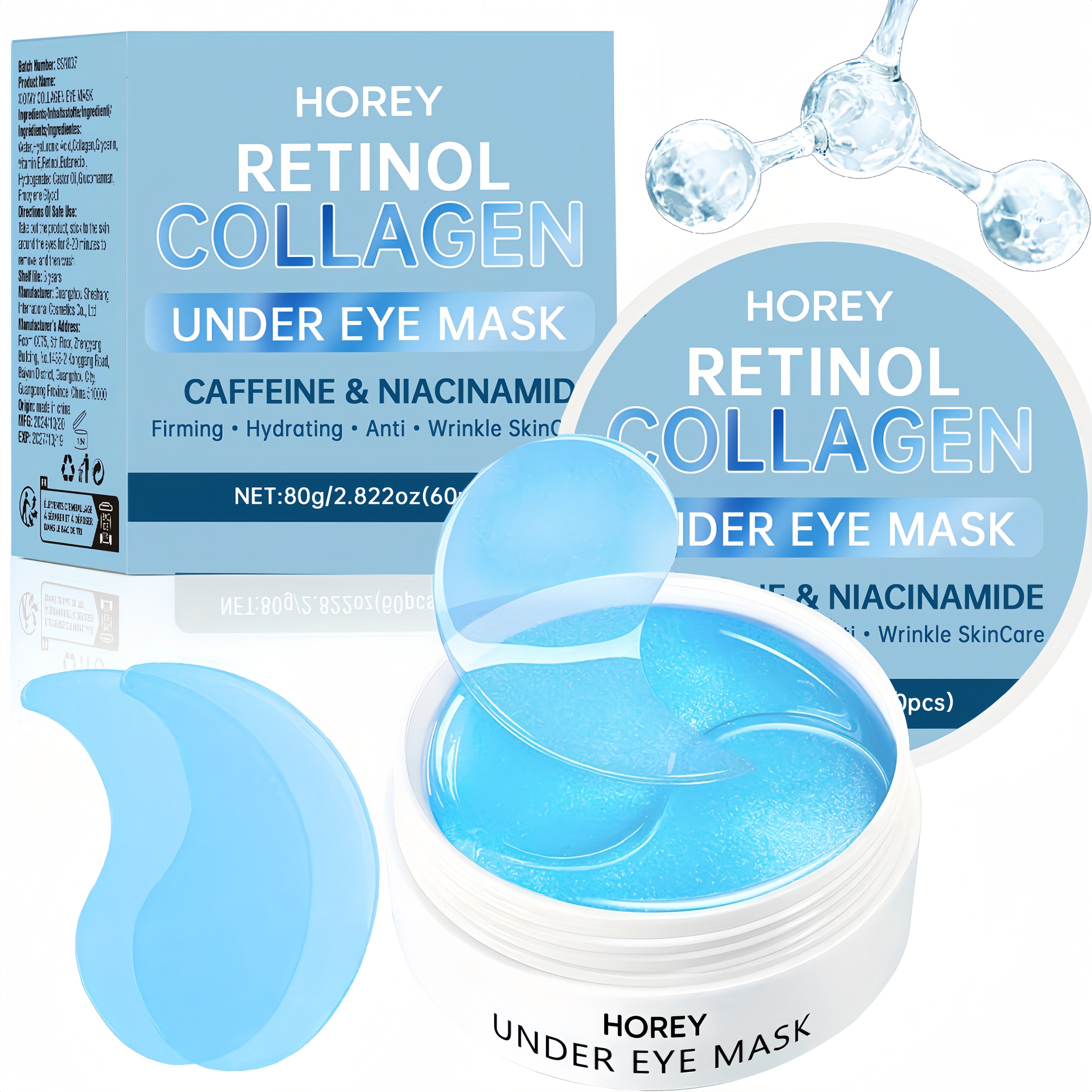 TEMU A Set Of 60 Collagen Eye Patches, And Niacinamide, Work To Tighten The Skin Around While And Nourishment. Perfect For Addressing Puffiness And Dark Circles