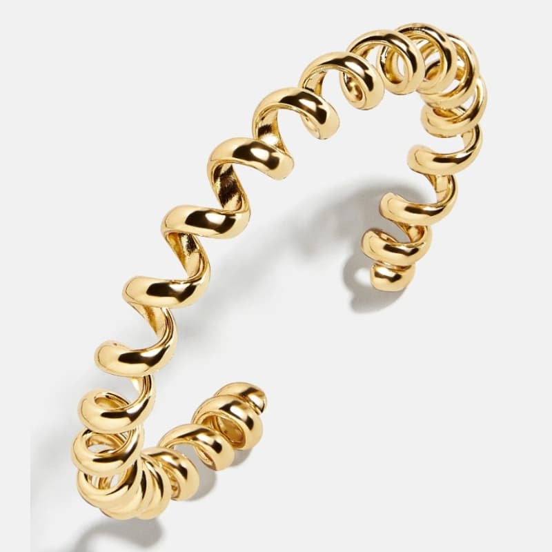 TEMU Easy En Spiral Wound Open Bracelet, Metal Wound Bracelet, Fashionable Layered Jewelry, Daily Jewelry