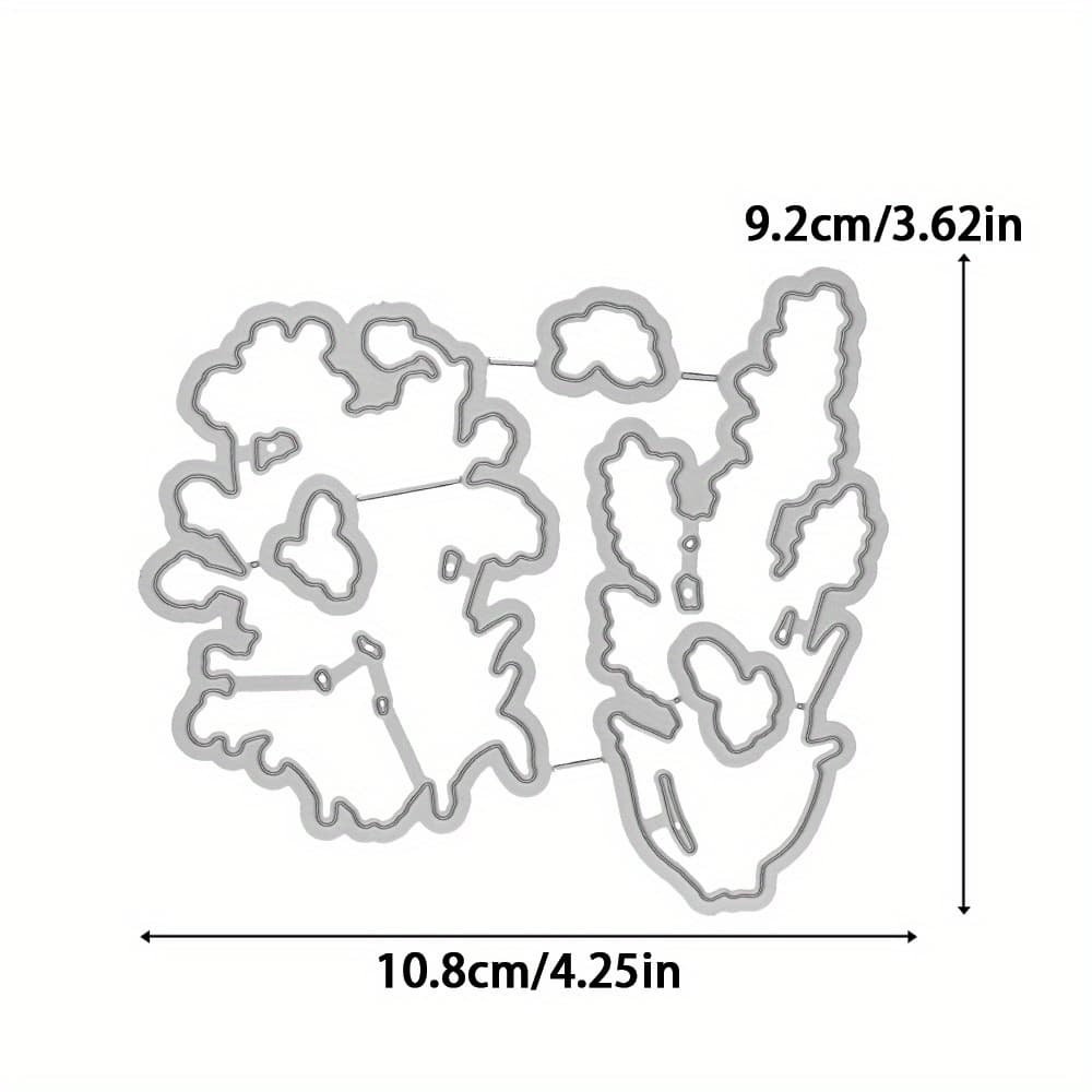 TEMU 1pc Authentic Clear Stamps Featuring Blooming , Along With Metal Cutting Dies, Perfect For Projects Like Scrapbooking, Card Making, And Diary Embellishments For The Graduation Season