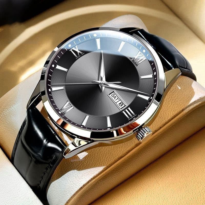 TEMU Original Men's Light Date Week Watch Elegant Set