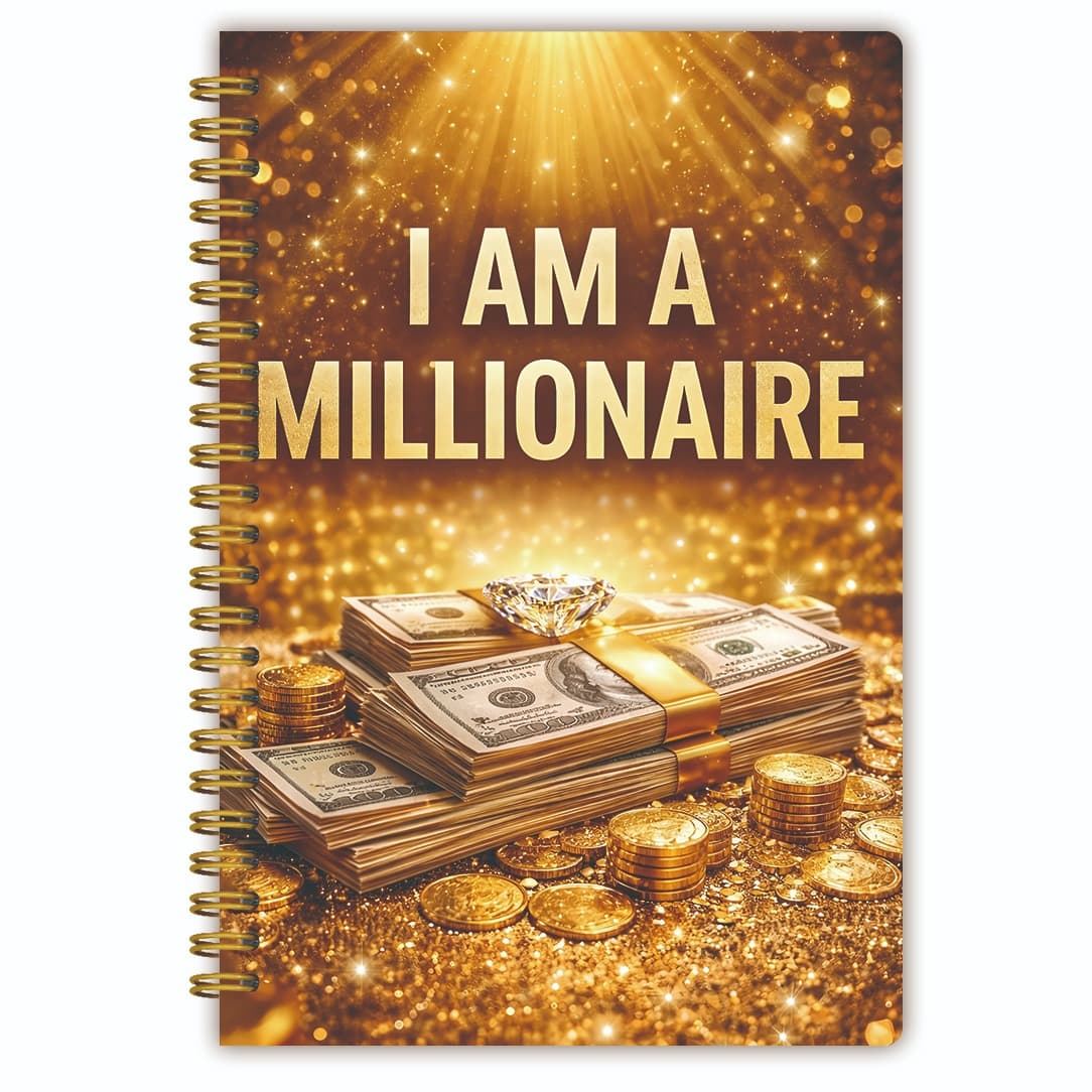 TEMU 1pc 1pcs Golden Themed & - Spiral Notebook Suitable For Budgeting, Investment Tracking, /expenditure Record, Account Book With Detailed Pages For Business, Trading Diary,