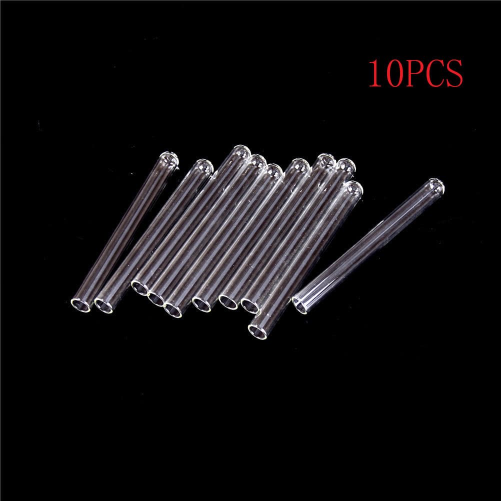 TEMU 10pcs/set 100mm Glass Blowing Tubes 4 Inch Long Test Tube