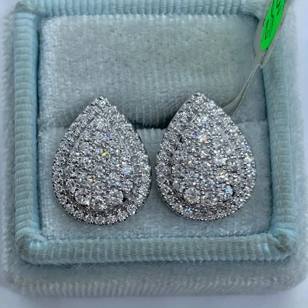 TEMU Luxury And Fashionable Synthetic Zirconia Stud Earrings Birthday Party, Holiday Valentine's Day Gift Jewelry