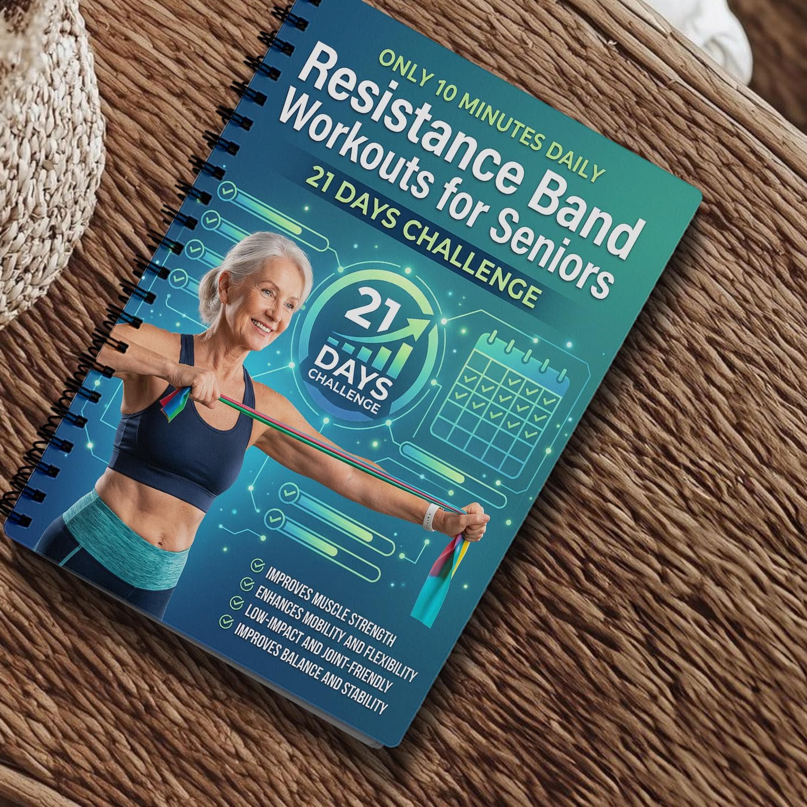 TEMU Workouts For Seniors Journal Daily Exercise For Home Fitness Routine Strength Training Log Workout Planner Flexibility Balance Mobility Training Schedule Muscle Recovery Wellness