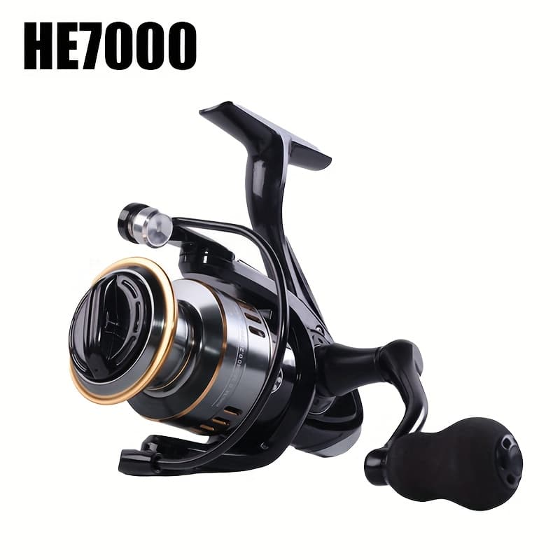 TEMU 1pc Of He1000-7000 Model Fishing Wheel Cup Metal Rocker Arm 5.2: Ratio 22.05lb Resistance Outlet Smooth And Sensitive Hand Interchangeable Rotating Fishing Reel Suitable For Fresh And Salt Water