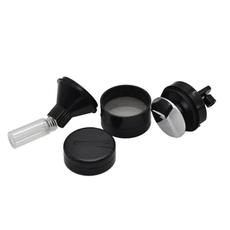 TEMU Portable Manual Crank Grinder - Hand- Spice & Mill With Glass Vial & Crank Mechanism, Compact Plastic Body For Spices, Tea,, For Age Suitable, Camping, Emergencies ( No)