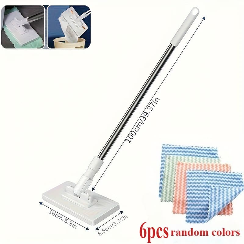 TEMU Mop Set + 6pcs Random Color Cloths