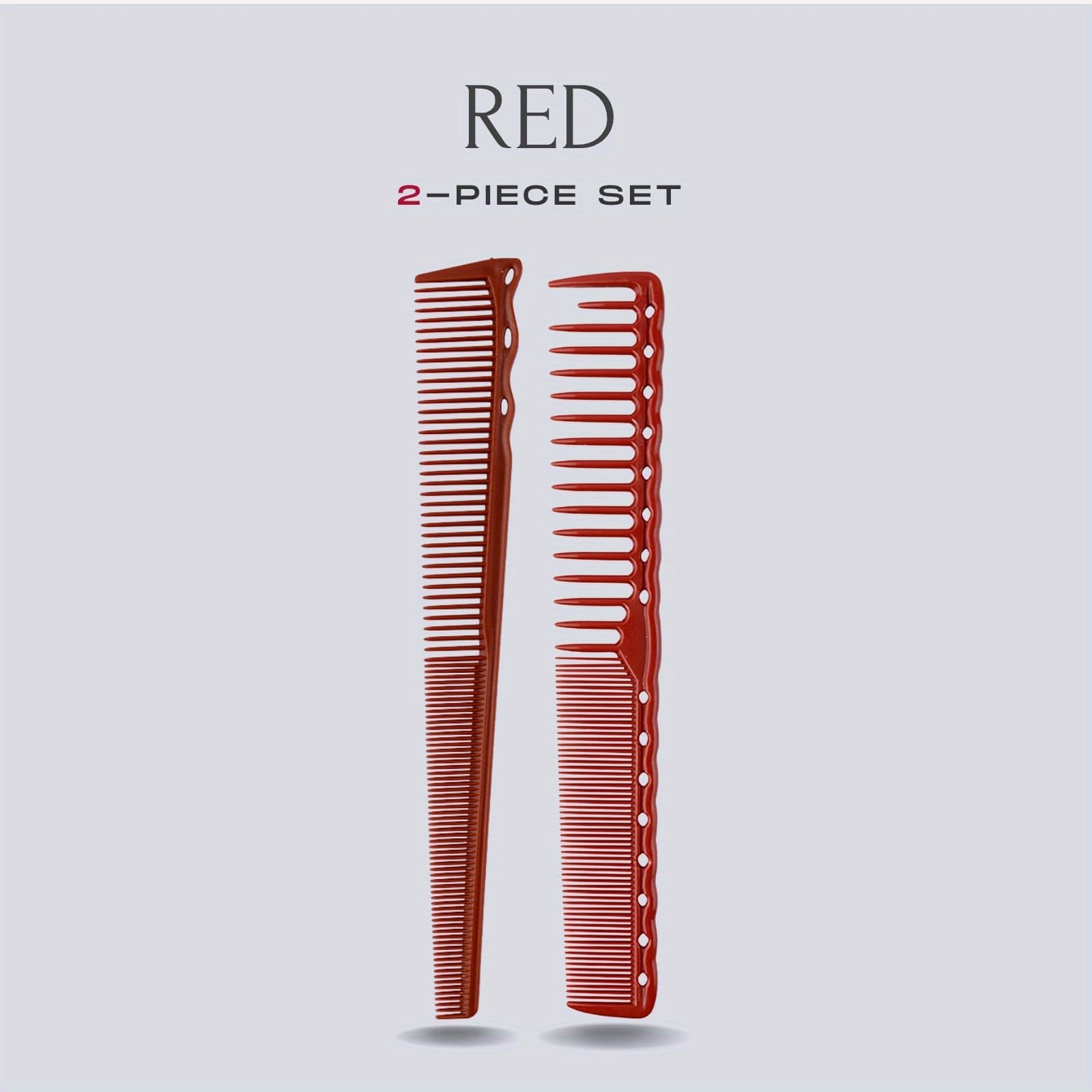 TEMU Tapered Gradient Hairdressing Comb 2pcs Set, Barber Comb, Stylist Haircutting Comb, Professional Hairdressing Brush, Salon Styling Tool