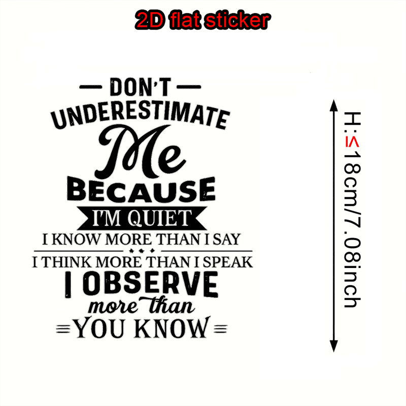 TEMU Don't Me I'm Quiet. Heat Transfer Stickers, Diy Heat Press Decals, Suitable For T-shirts, Jeans, Backpacks, Etc., Durable And Washable