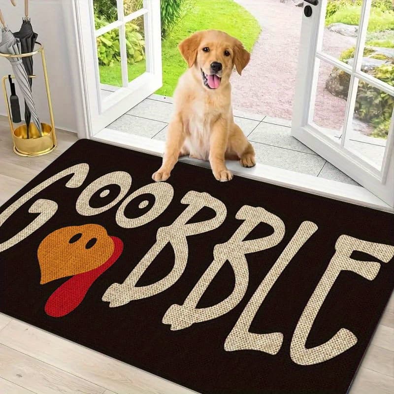 TEMU 1pc Indoor Entrance Welcome Doormat { } Flannel Nonslip Comfortable Easy To Cleanperfect For Bedroom Living Room Or Home Decor Door Mat For Thanksgiving Christmas And With Festive Atmosphere