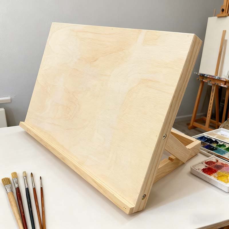 TEMU Portable Foldable Wooden Easel With Tilted Writing Board & Board - Desktop Sketch Stand Suitable For Artists, Hobbyists,,, Studio - Compact Foldable For Painting, Drawing Table, Writing Desk