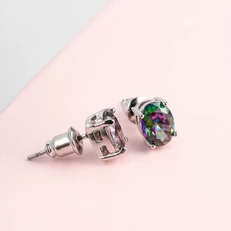 TEMU Opal Earring S925 Sterling Silver | Jewelry, Birthday And Christmas Gifts For Her, Daily And Vacation Wear
