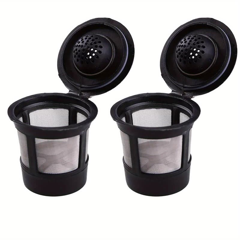 TEMU Reusable Coffee Machine Filter - Compatible For Espresso Makers, Durable Plastic Cup With Easy-install Filter Cartridge, Cost-effective Refills (compatible With Espresso Machines)